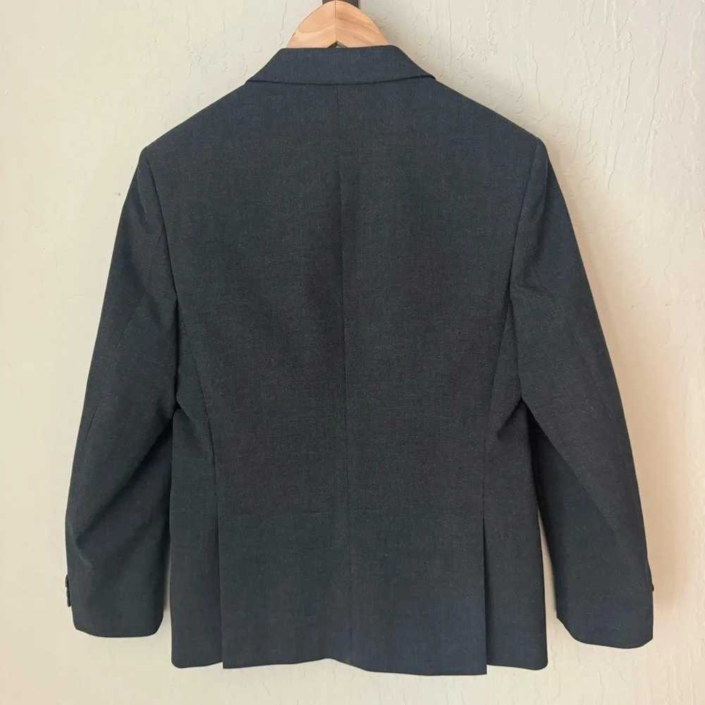 JOSEPH ABBOUD Boys 2 Button Blazer Charcoal Grey Wrinkle Resistant Size 14 - Picture 5 of 16
